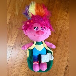 Trolls Princess Poppy World Tour Plush Doll Rainbow Hair 20” - stains